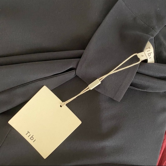 Tibi Neck Tie Navy Dress 4 - Picture 4 of 8